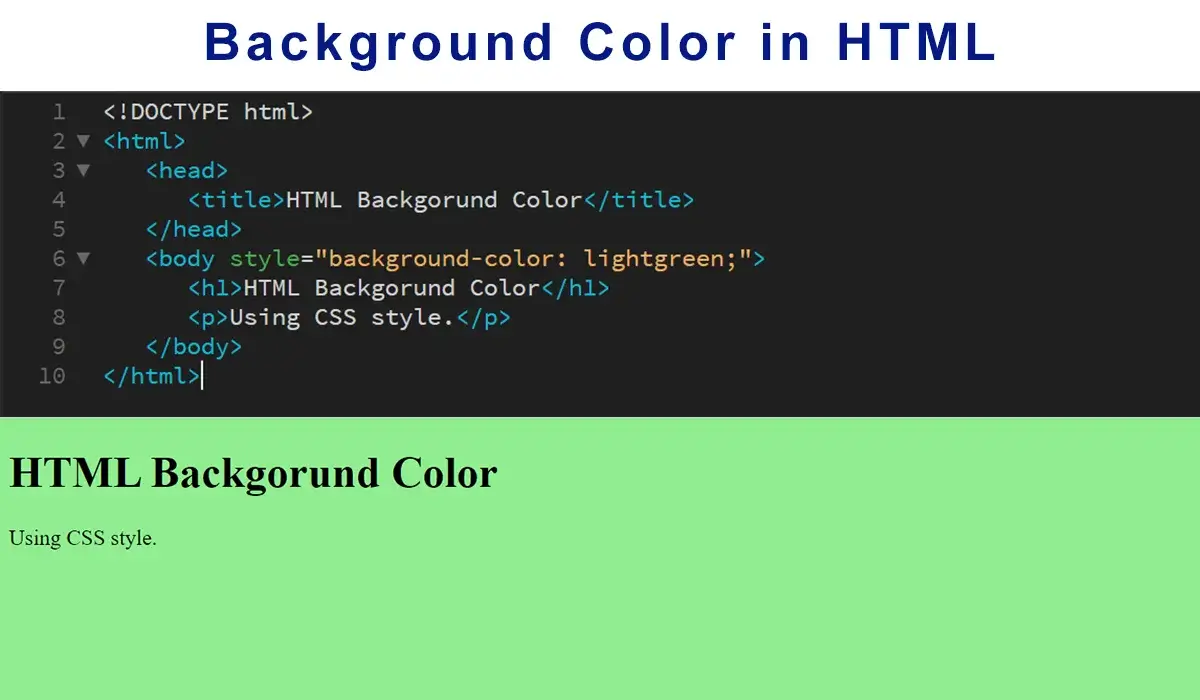 How to Code Background Color in HTML